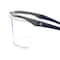 Ge Safety Glasses, Anti-Scratch, Clear Lens, Gray/Blue Frame GE112C - alternate 2